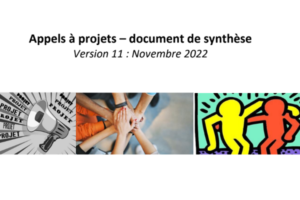 Lire la suite à propos de l’article Document de synthèse des appels à projet – Novembre 2022